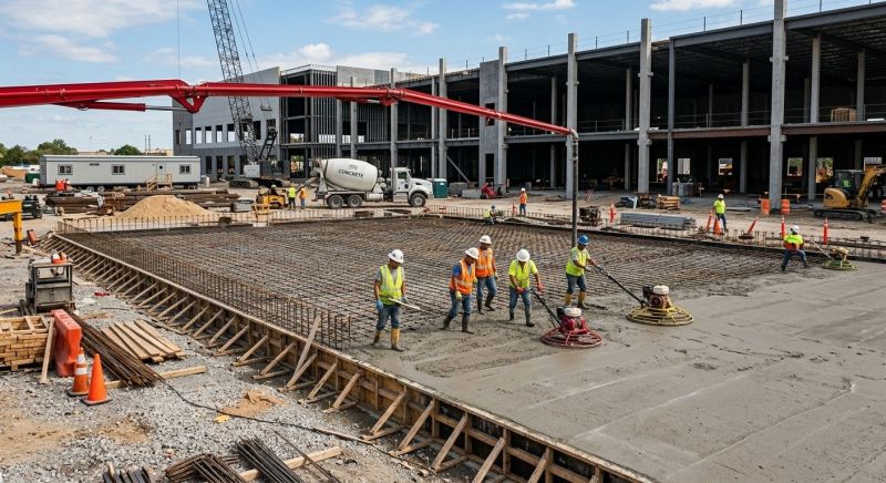 Commercial Slab Installation in Napa, CA
